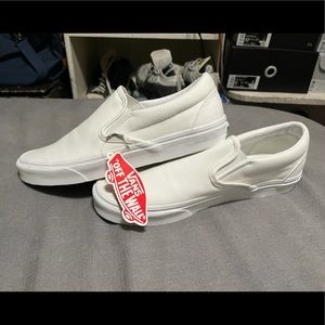 Vans slip on white/white